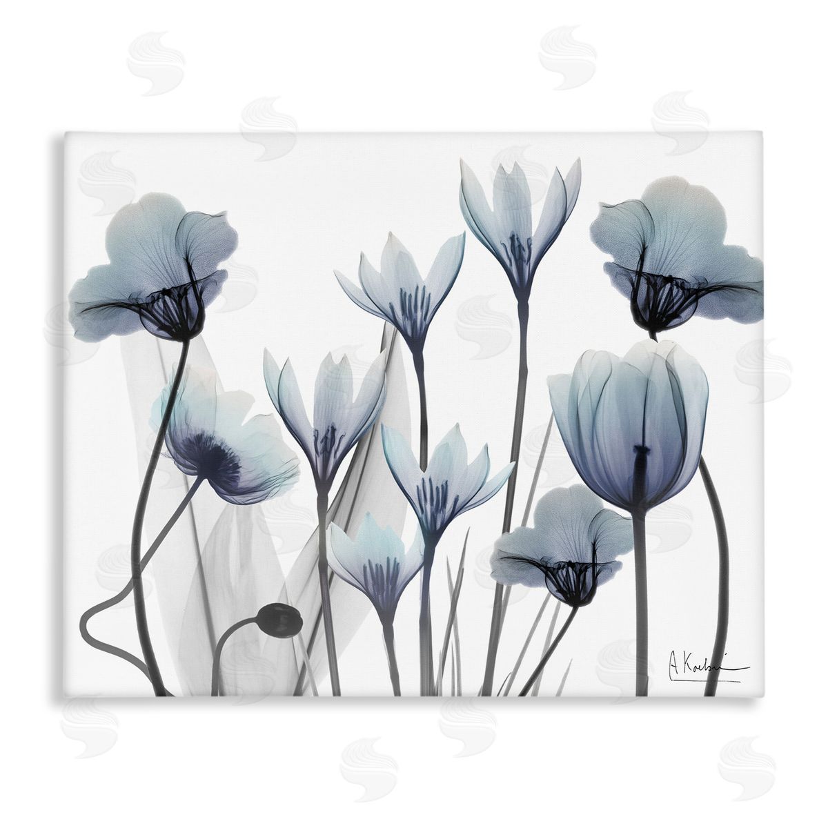 Delicate Mixed Chic Blooms Canvas Wall Art, Home Decor by Albert Koetsier