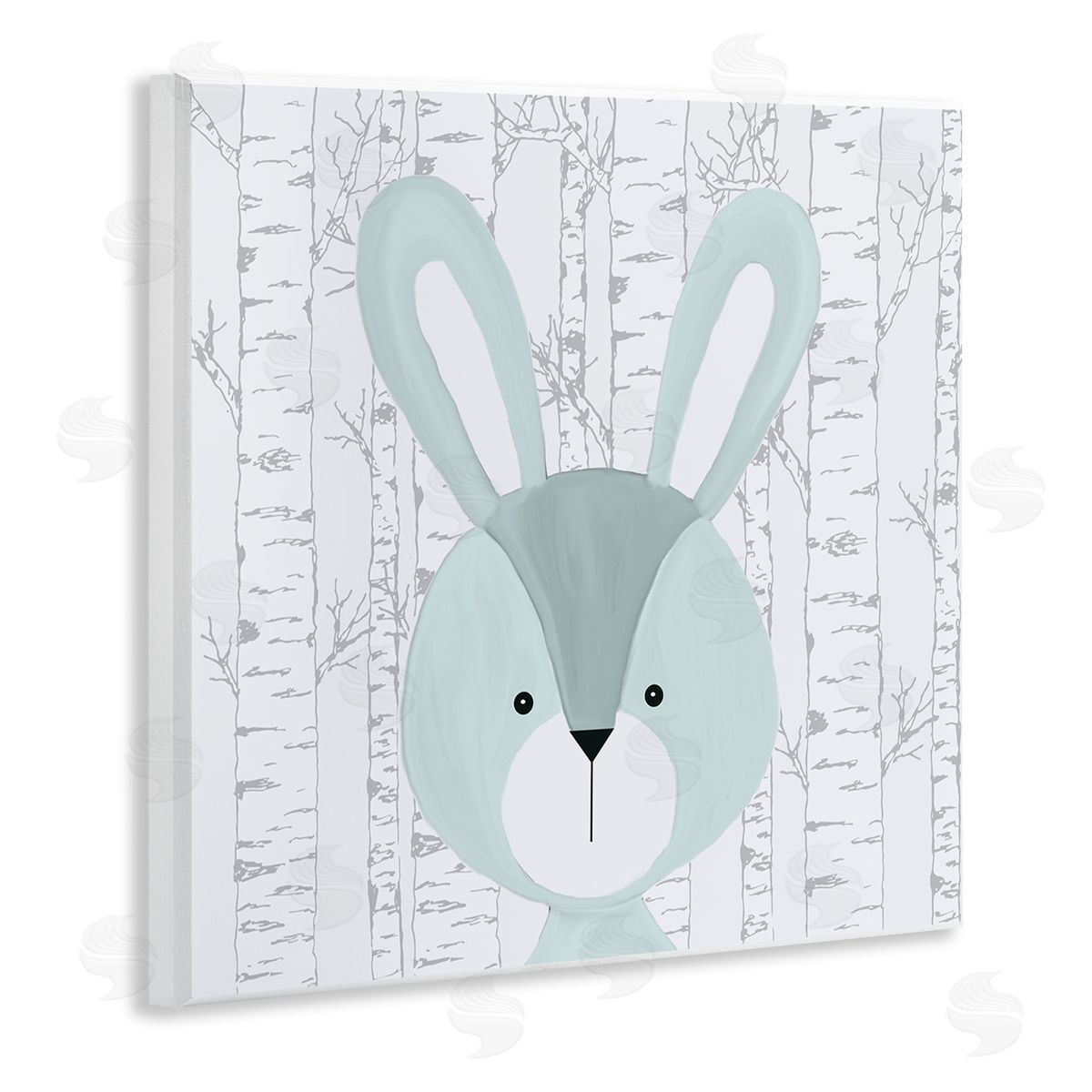 Charming Bunny on Birch Wood Plaque Wall Art, Home Decor by Kim Allen