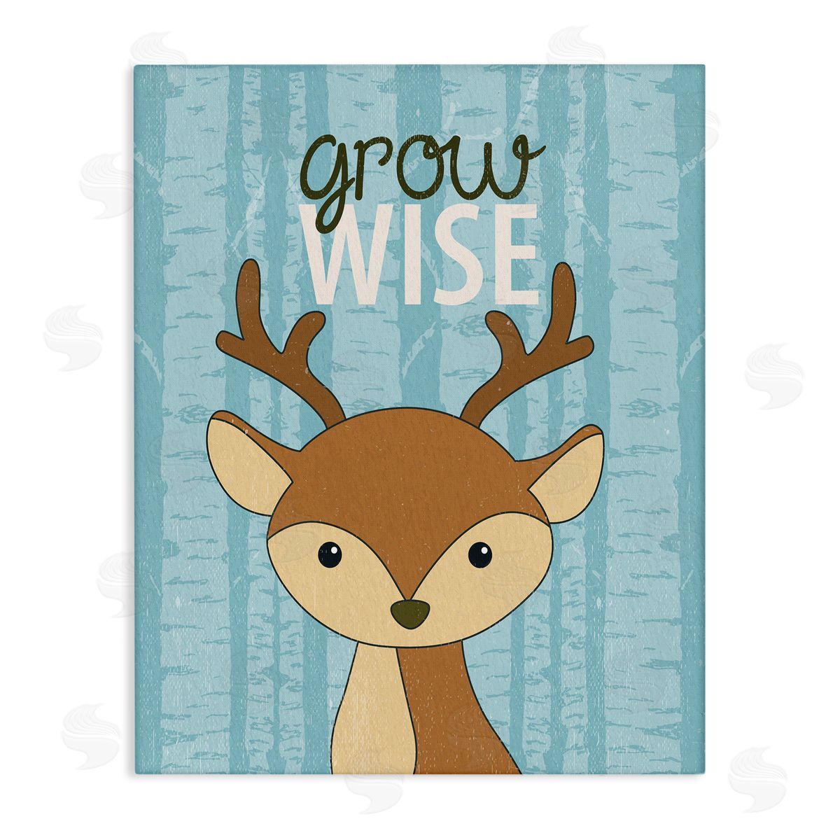 Grow Wise with Deer Canvas Wall Art, Home Decor by Kim Allen