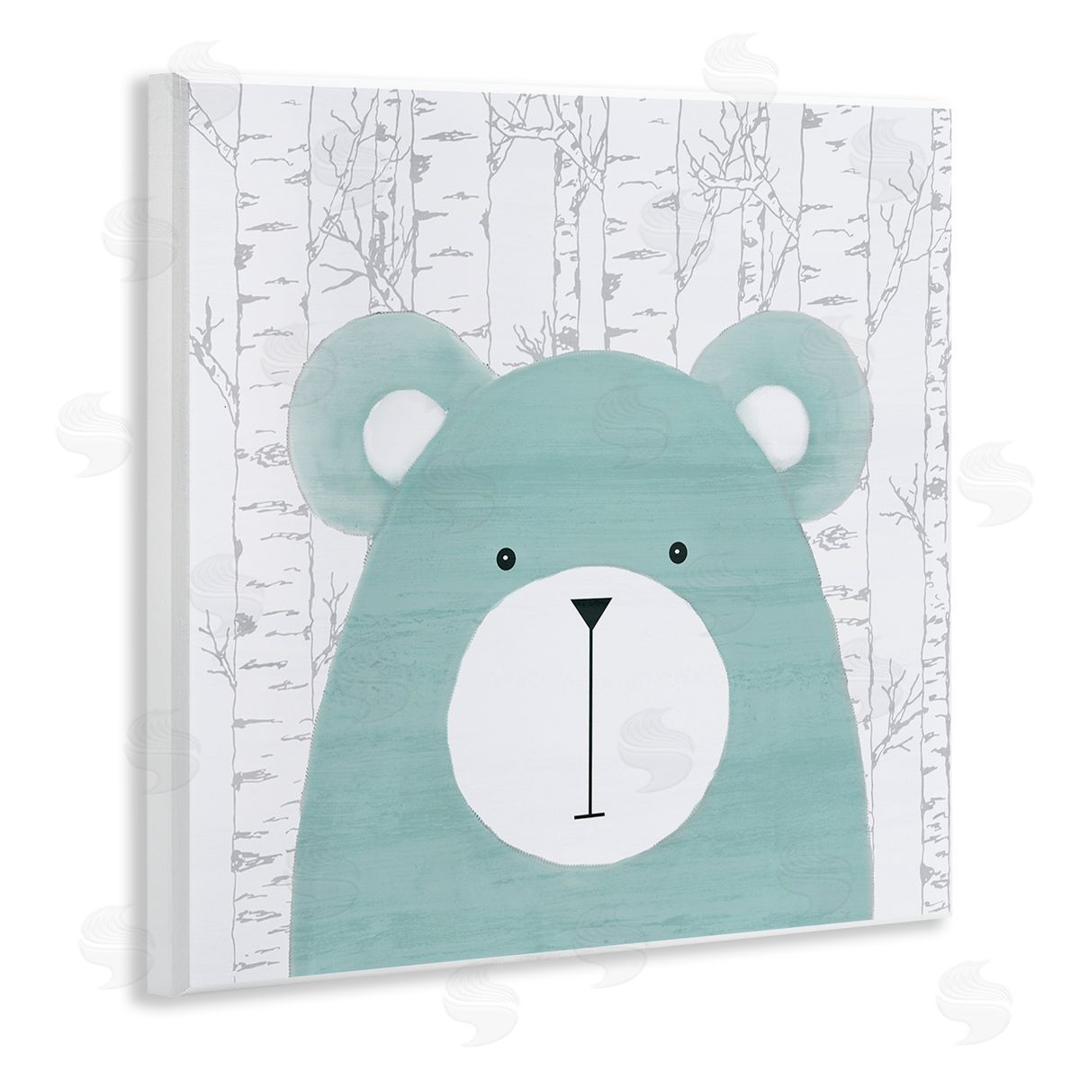 Whimsical Bear on Birch Wood Plaque Wall Art, Home Decor by Kim Allen