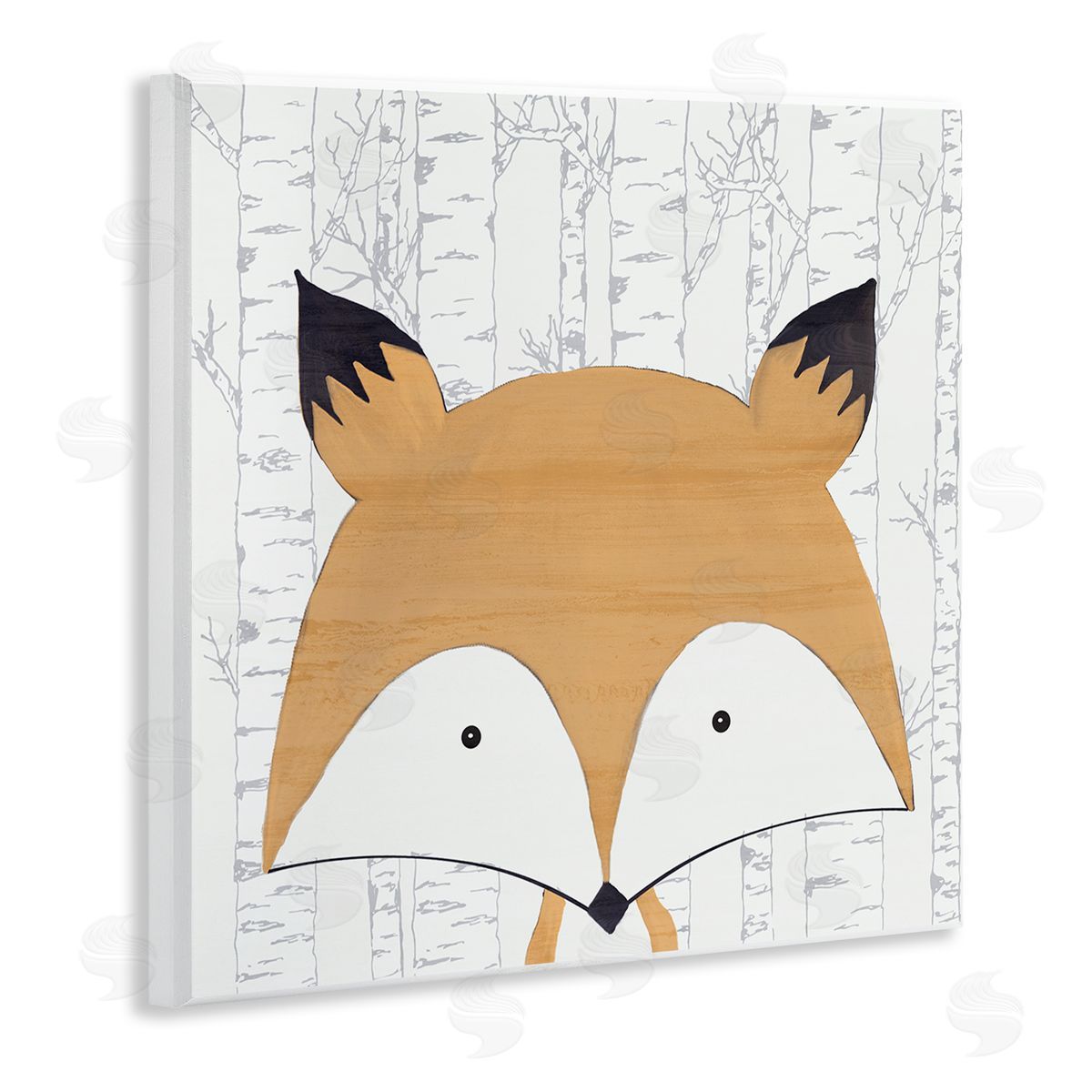 Whimsical Fox on Birch Wood Plaque Wall Art, Home Decor by Kim Allen