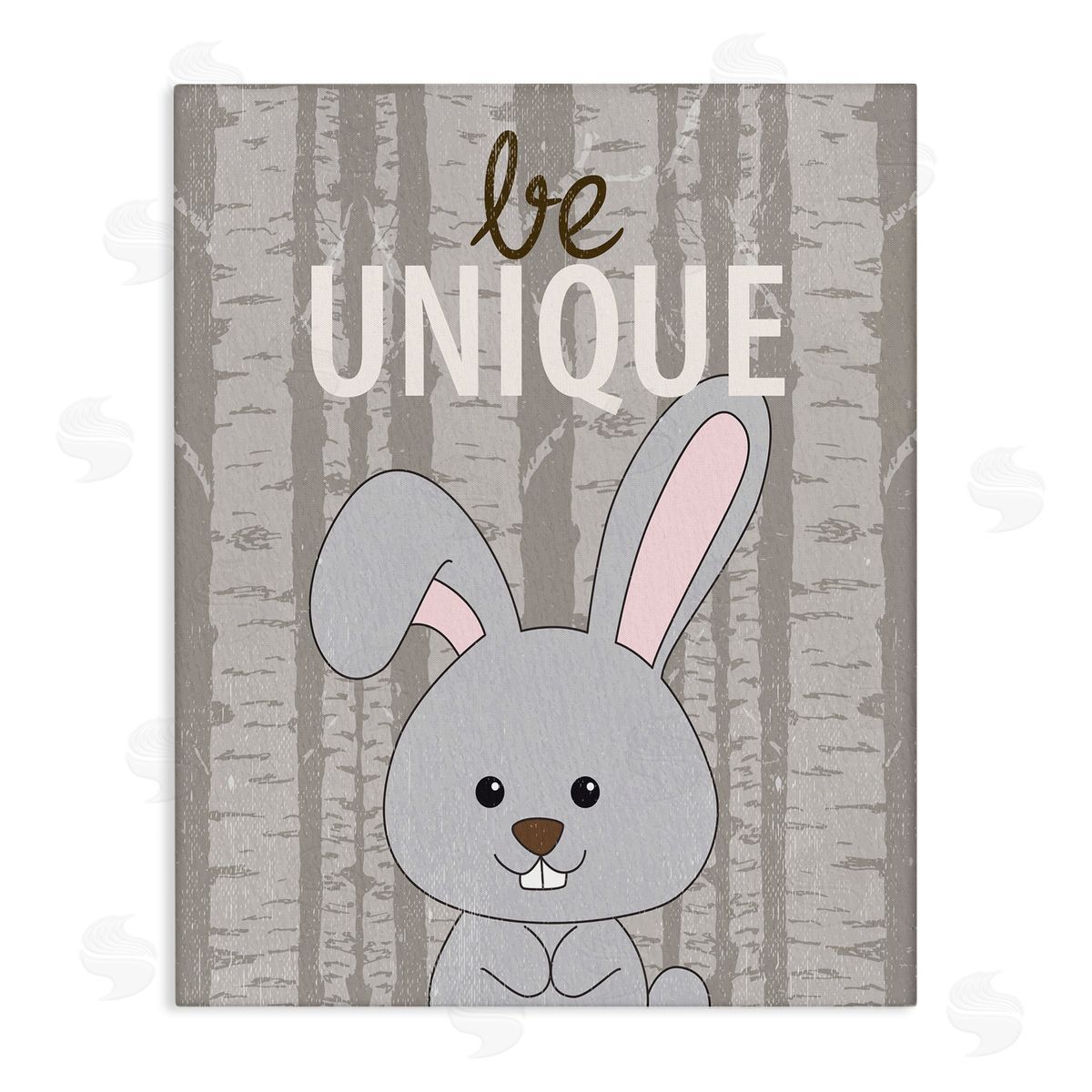 Be Unique Woodland Bunny Canvas Wall Art, Home Decor by Kim Allen