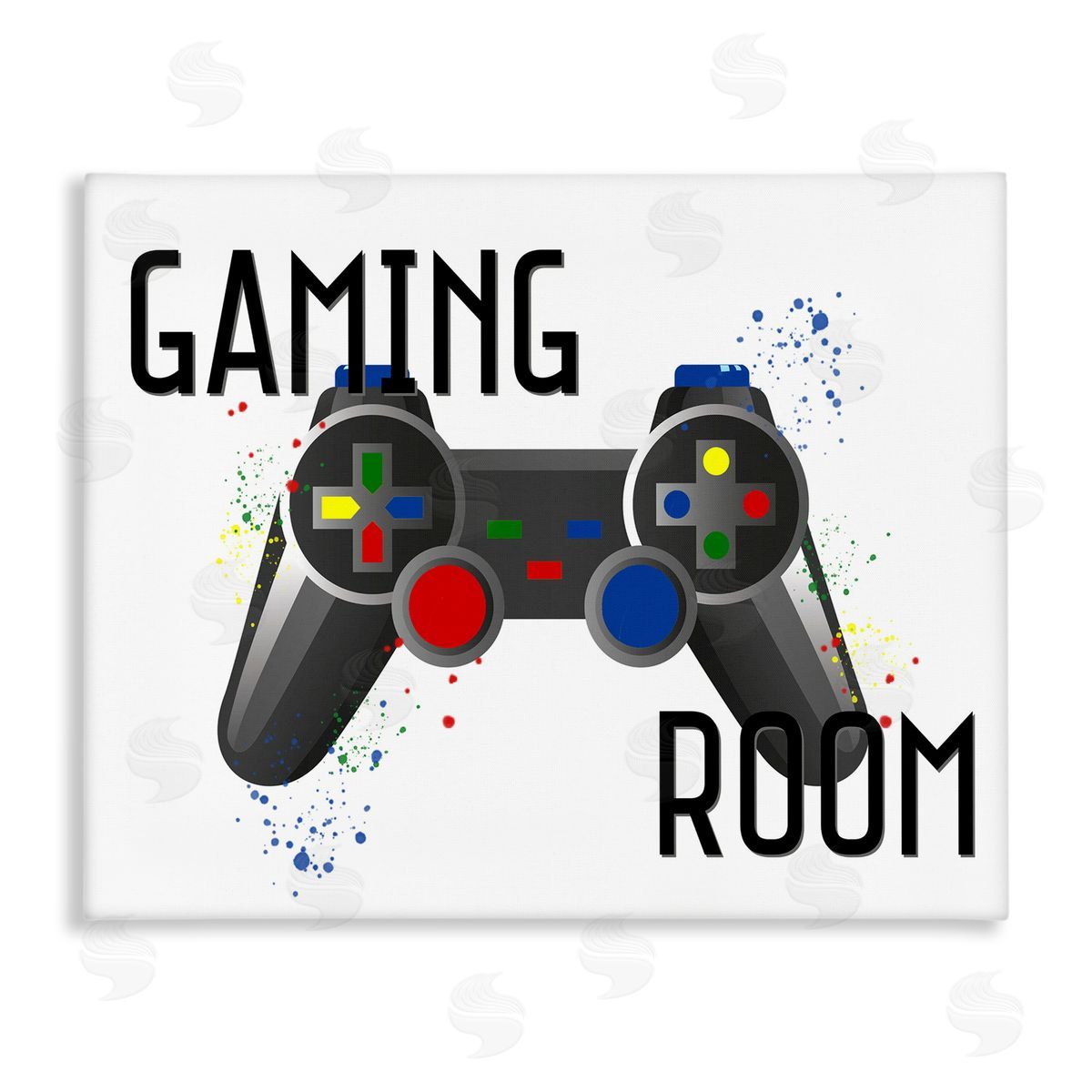 Gaming Room Modern Controller Canvas Wall Art, Home Decor by Kim Allen