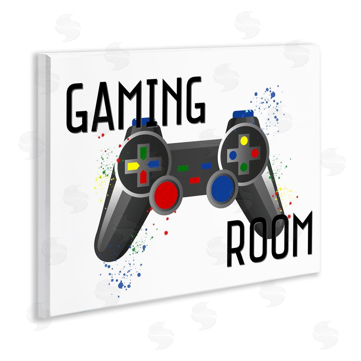 Gaming Room Modern Controller Wood Plaque Wall Art, Home Decor by Kim Allen