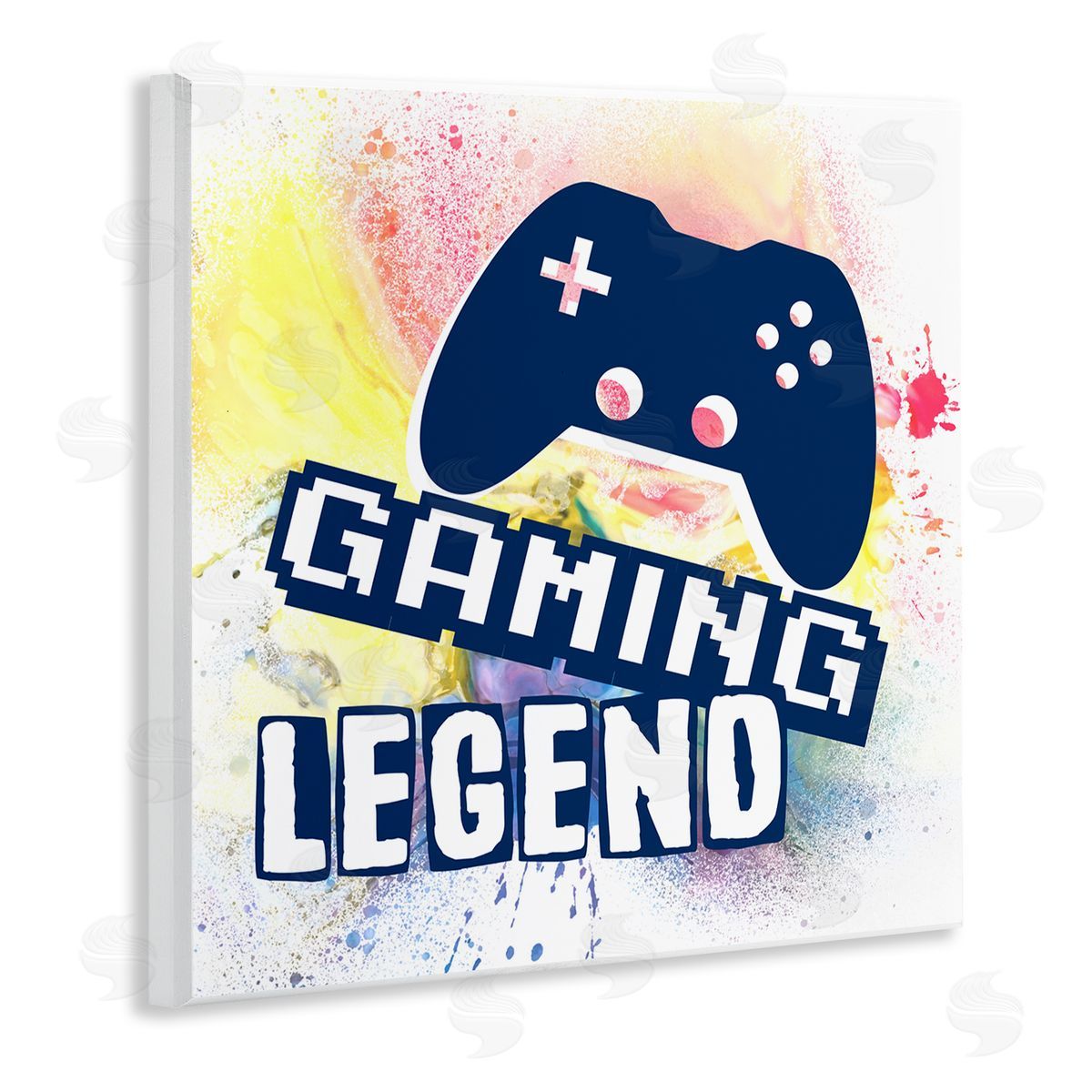 Gaming Legend Modern Splatter Wood Plaque Wall Art, Home Decor by Marcus Prime
