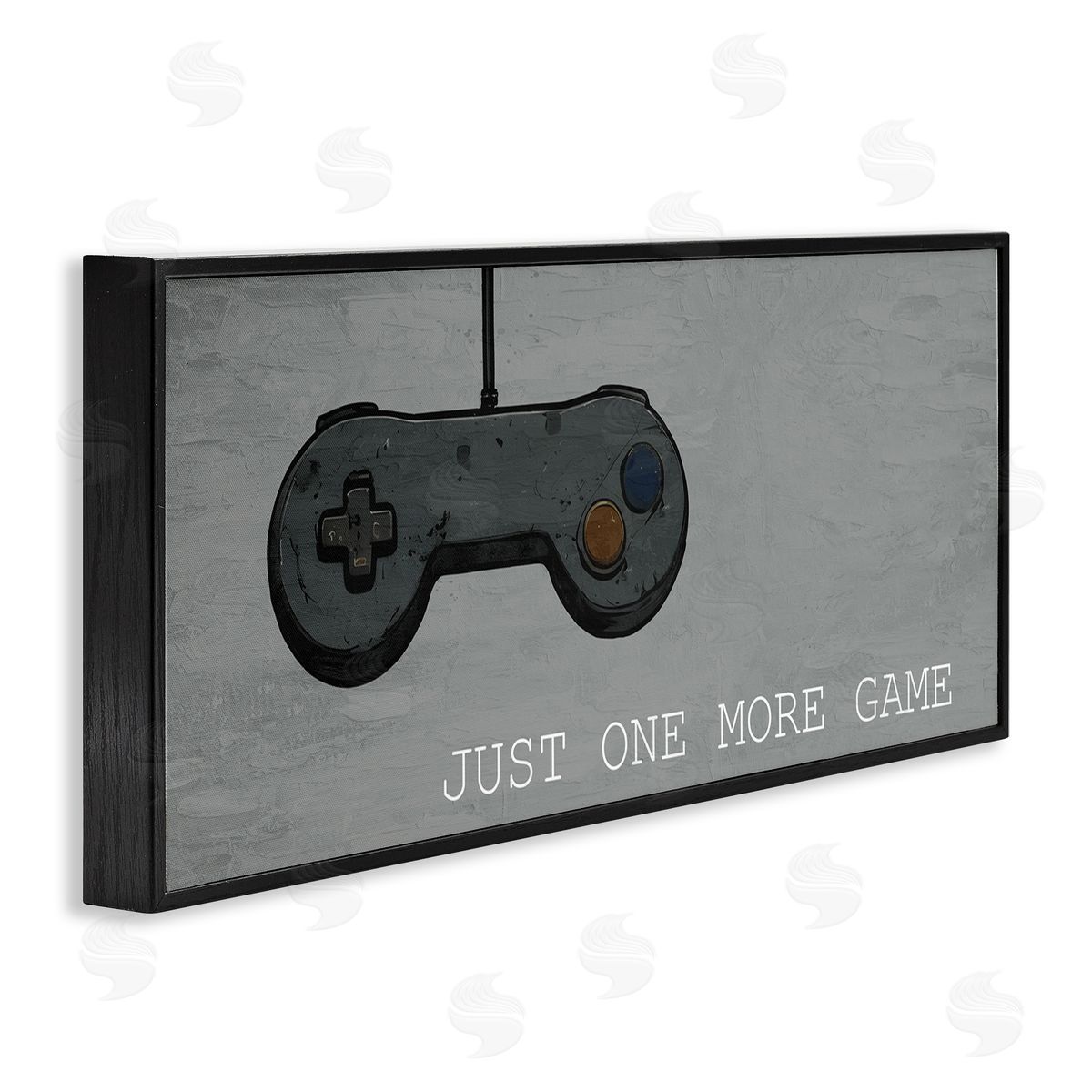 Just One More Rustic Gaming Black Frame Print Wall Art, Home Decor by Kim Allen