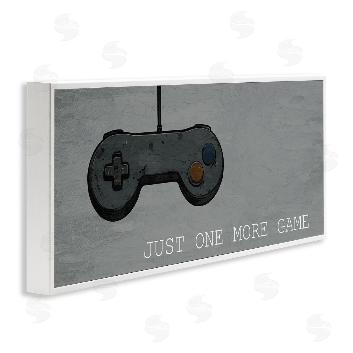 Just One More Rustic Gaming White Frame Print Wall Art, Home Decor by Kim Allen