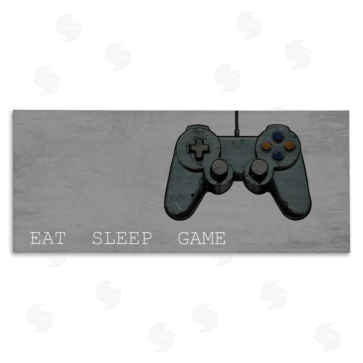 Eat Sleep Game Hobby Canvas Wall Art, Home Decor by Kim Allen