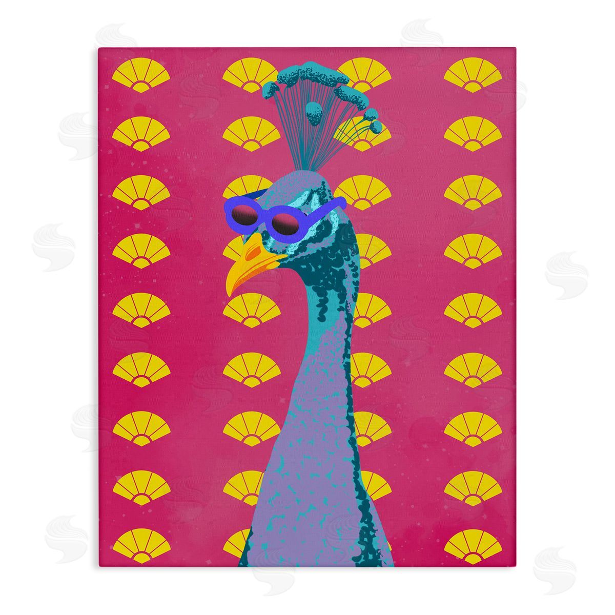 Vibrant Mod Peacock Canvas Wall Art, Home Decor by Marcus Prime
