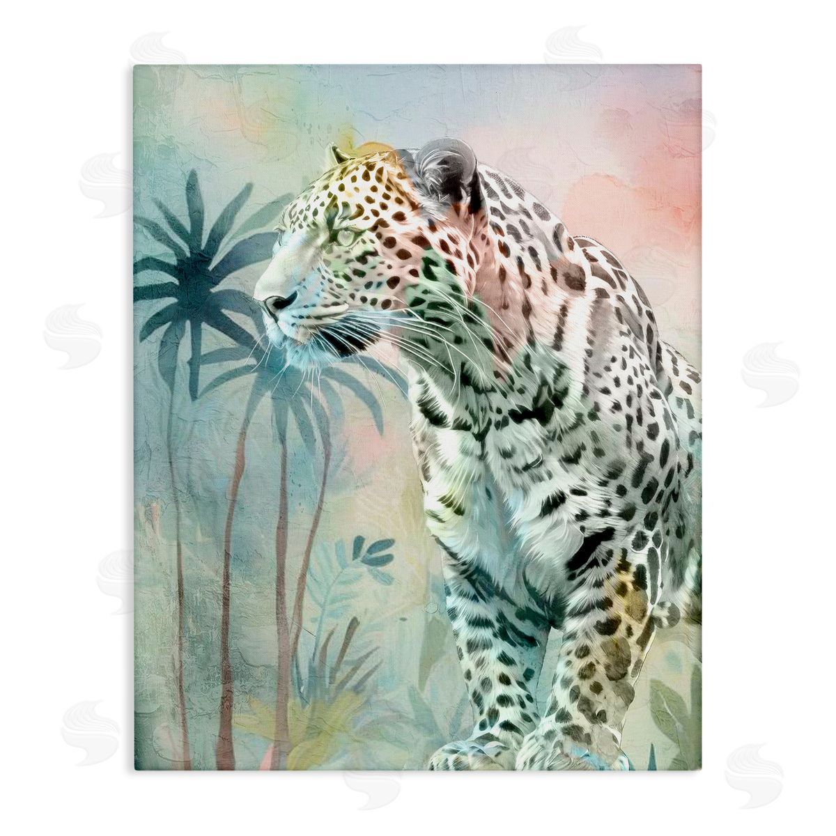 Gazing Jungle Leopard Canvas Wall Art, Home Decor by Kim Allen