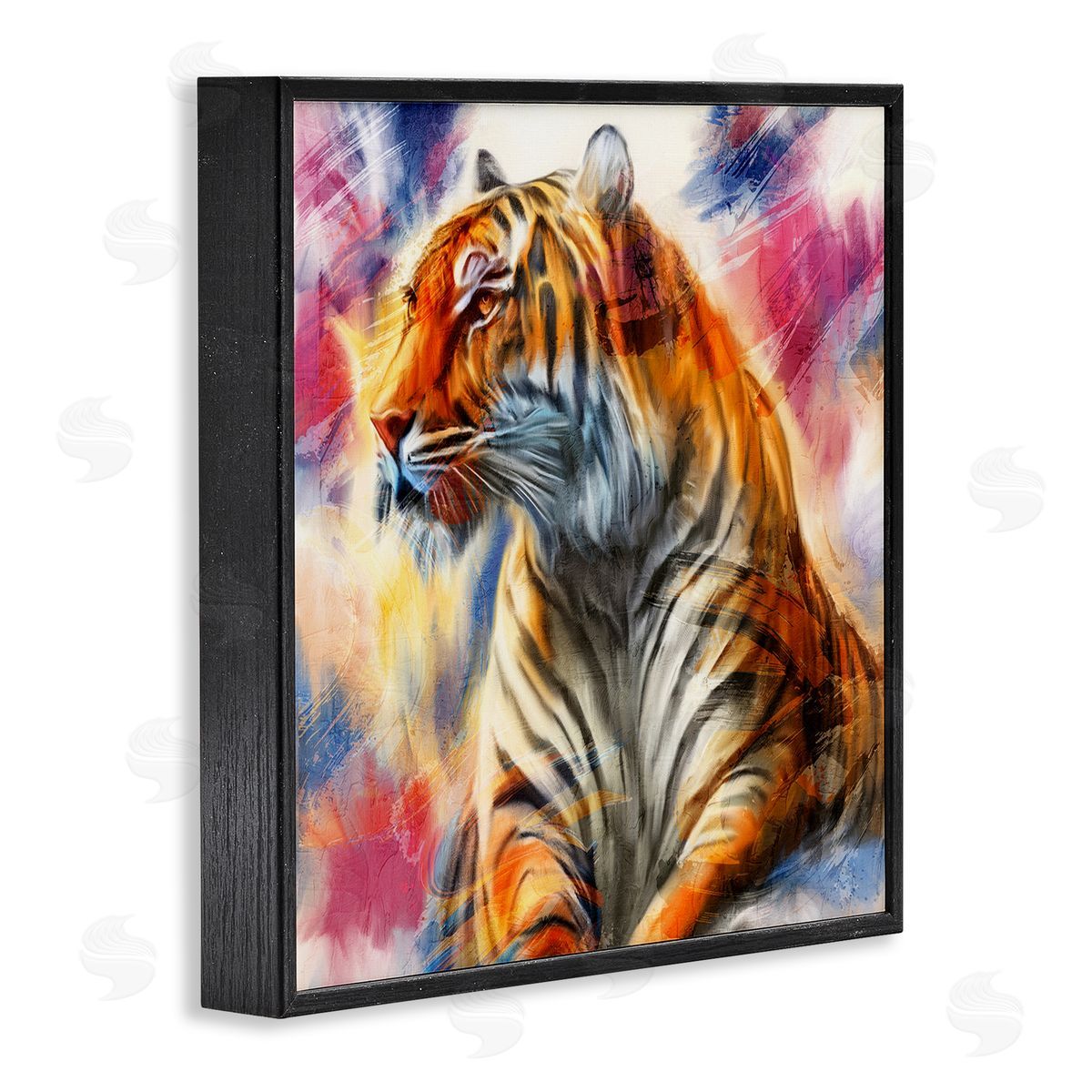 Fierce & Elegant Tiger Black Frame Print Wall Art, Home Decor by Kim Allen