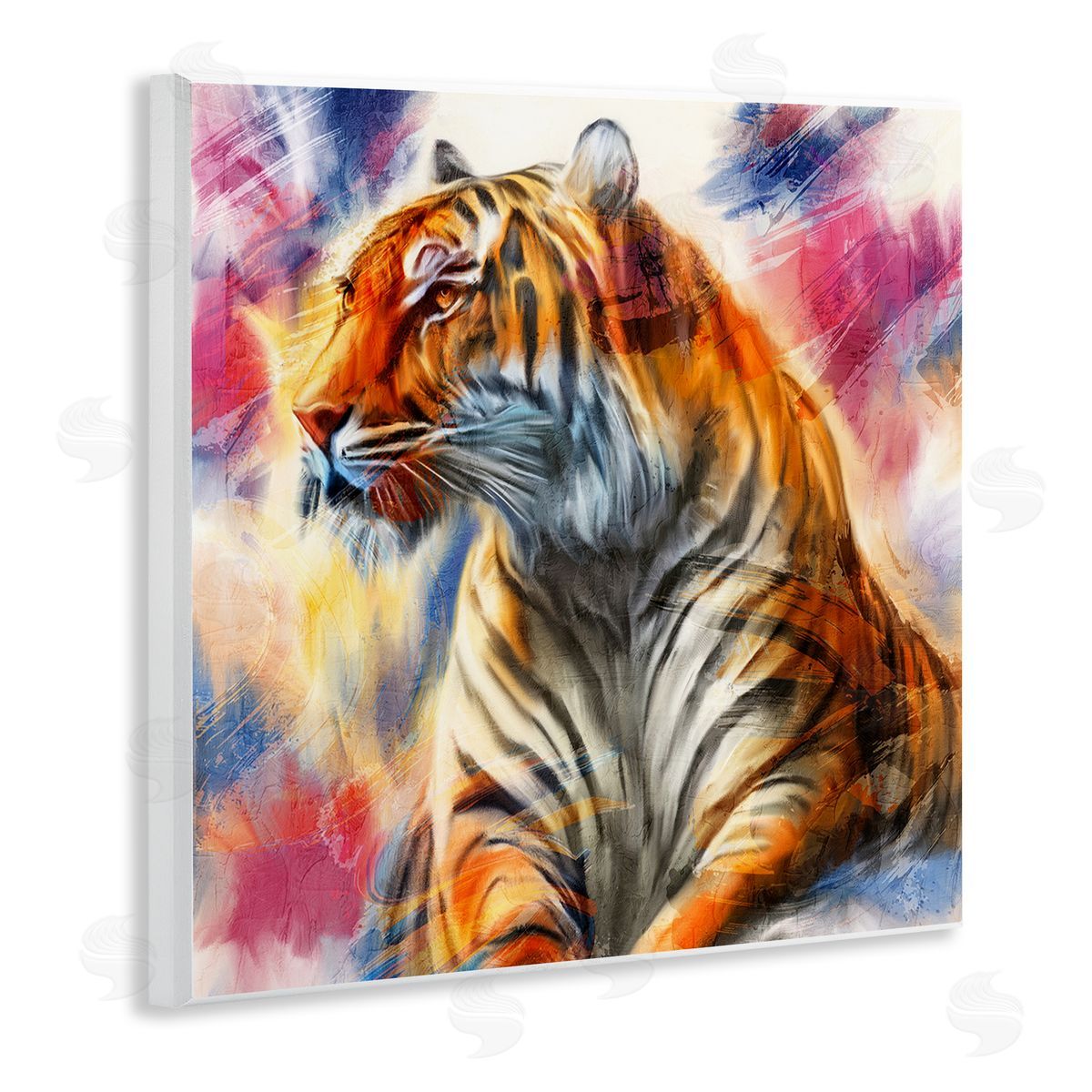 Fierce & Elegant Tiger Wood Plaque Wall Art, Home Decor by Kim Allen
