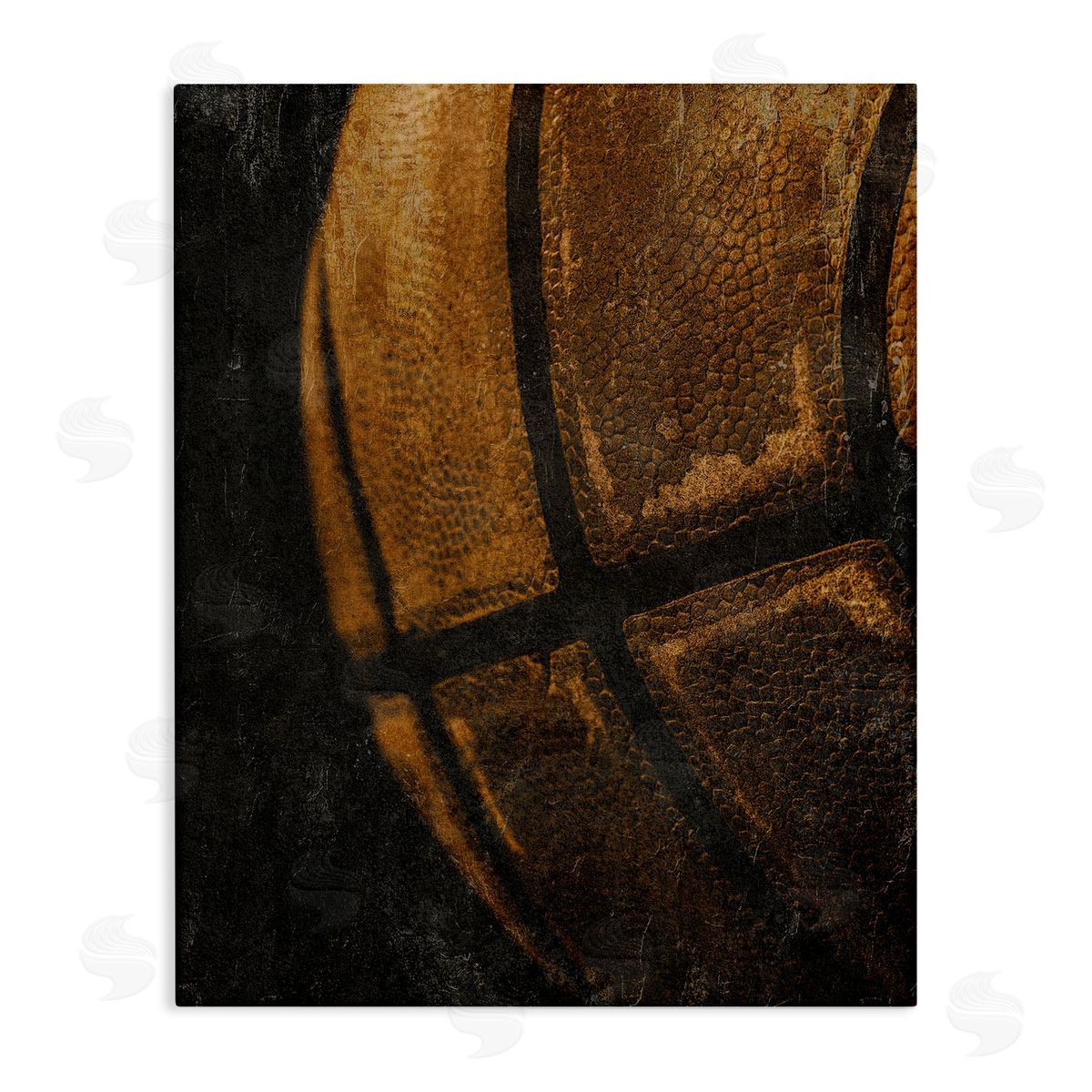 Vintage Basketball Close Up Canvas Wall Art, Home Decor by Kim Allen
