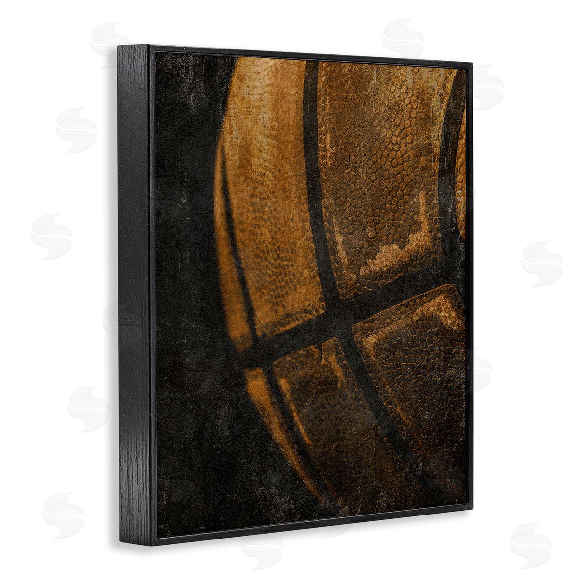 Vintage Basketball Close Up Black Frame Print Wall Art, Home Decor by Kim Allen