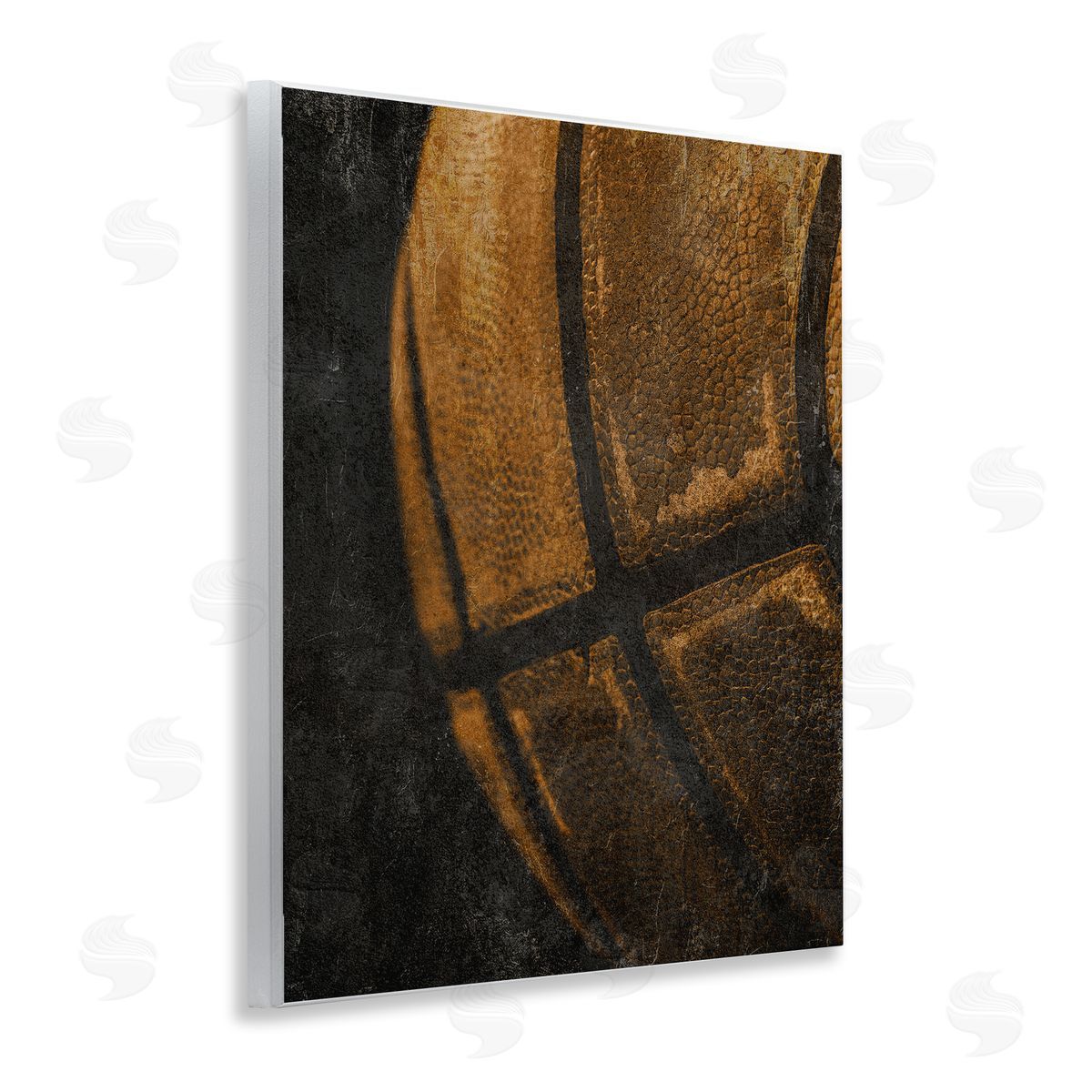 Vintage Basketball Close Up Wood Plaque Wall Art, Home Decor by Kim Allen