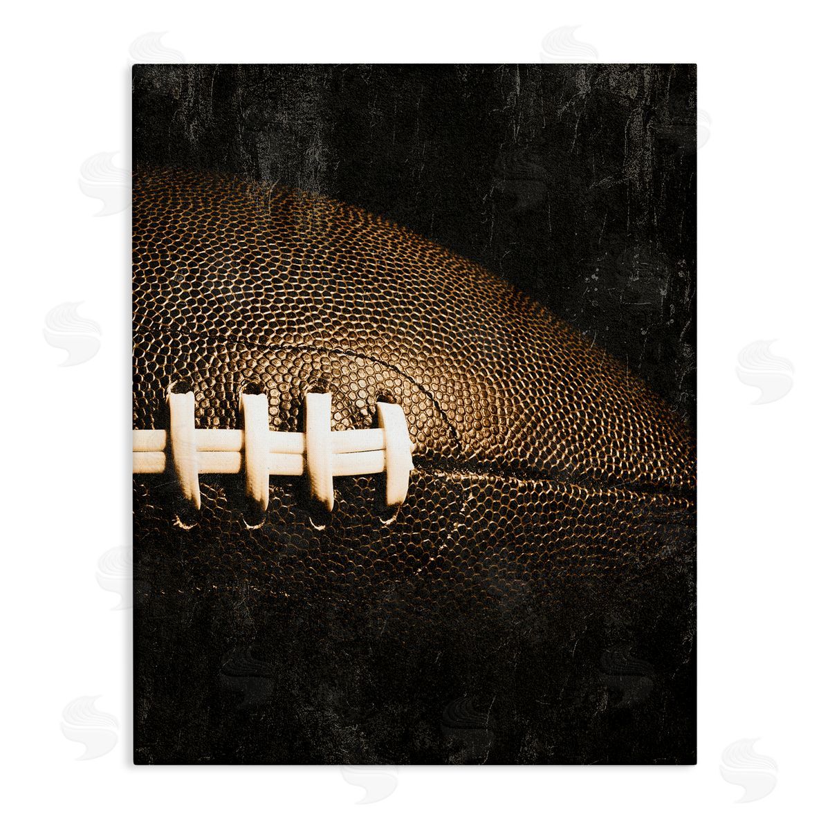Rustic Football Close Up Canvas Wall Art, Home Decor by Kim Allen