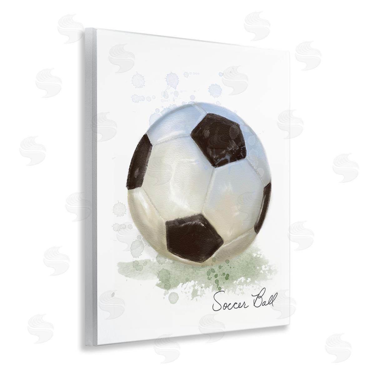 Soft Pastel Soccer Ball Wood Plaque Wall Art, Home Decor by Matthew Piotrowicz