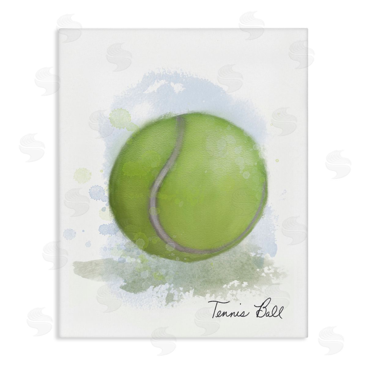 Soft Pastel Tennis Ball Canvas Wall Art, Home Decor by Matthew Piotrowicz