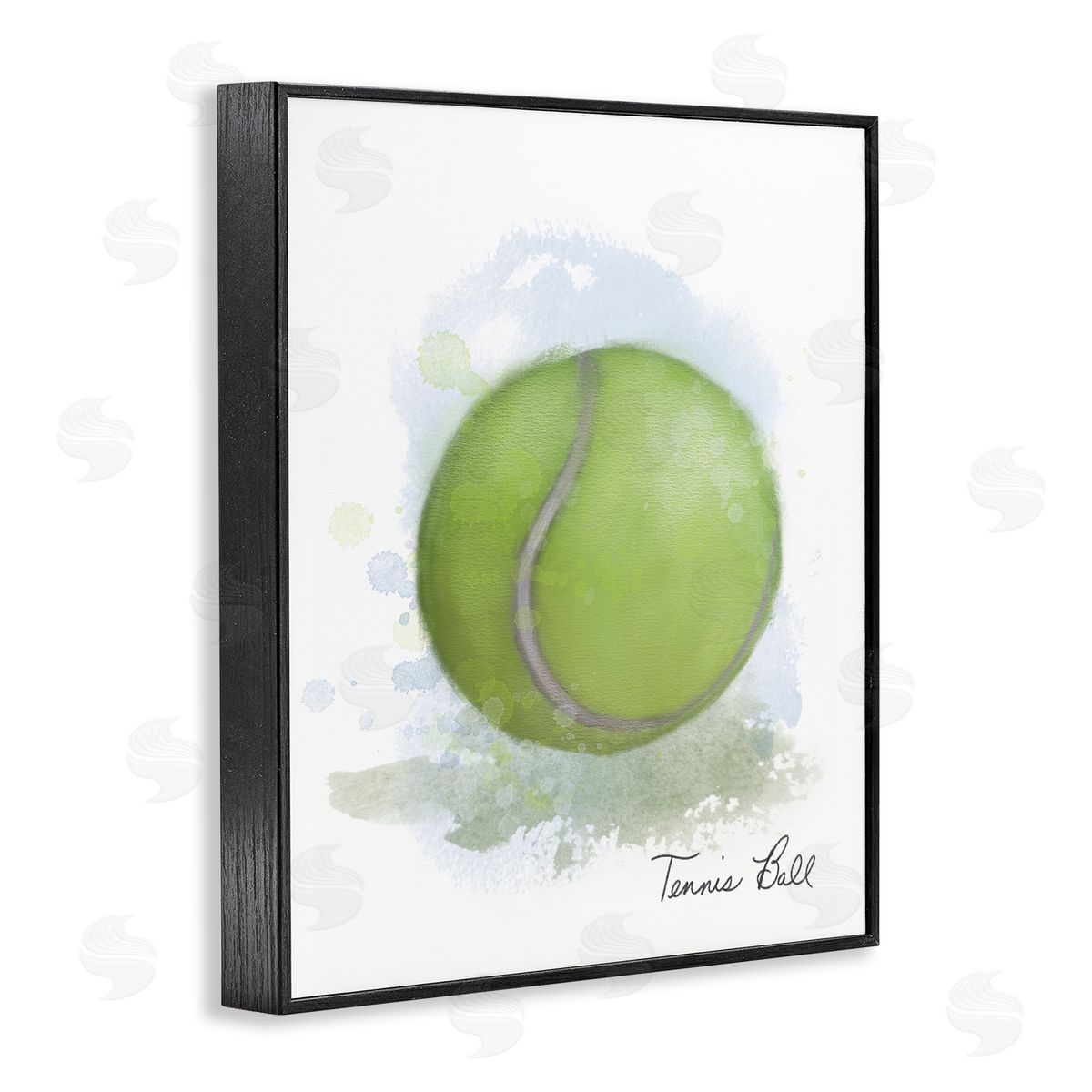 Soft Pastel Tennis Ball Black Frame Print Wall Art, Home Decor by Matthew Piotrowicz
