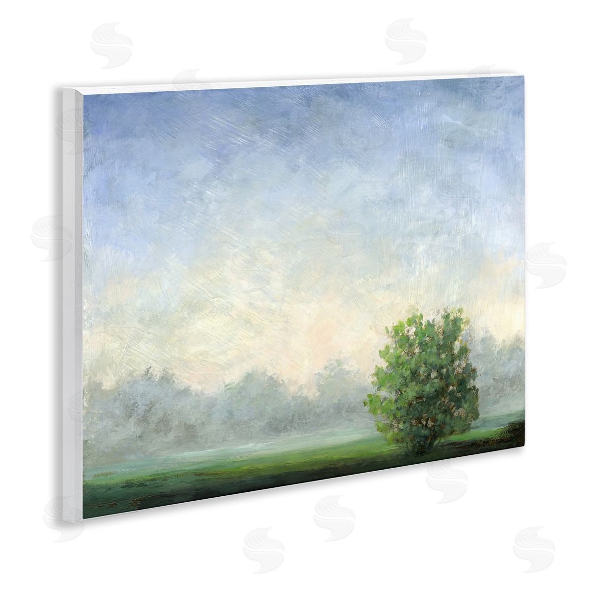 Serene Morning in Countryside Wood Plaque Wall Art, Home Decor by Ashley Davis