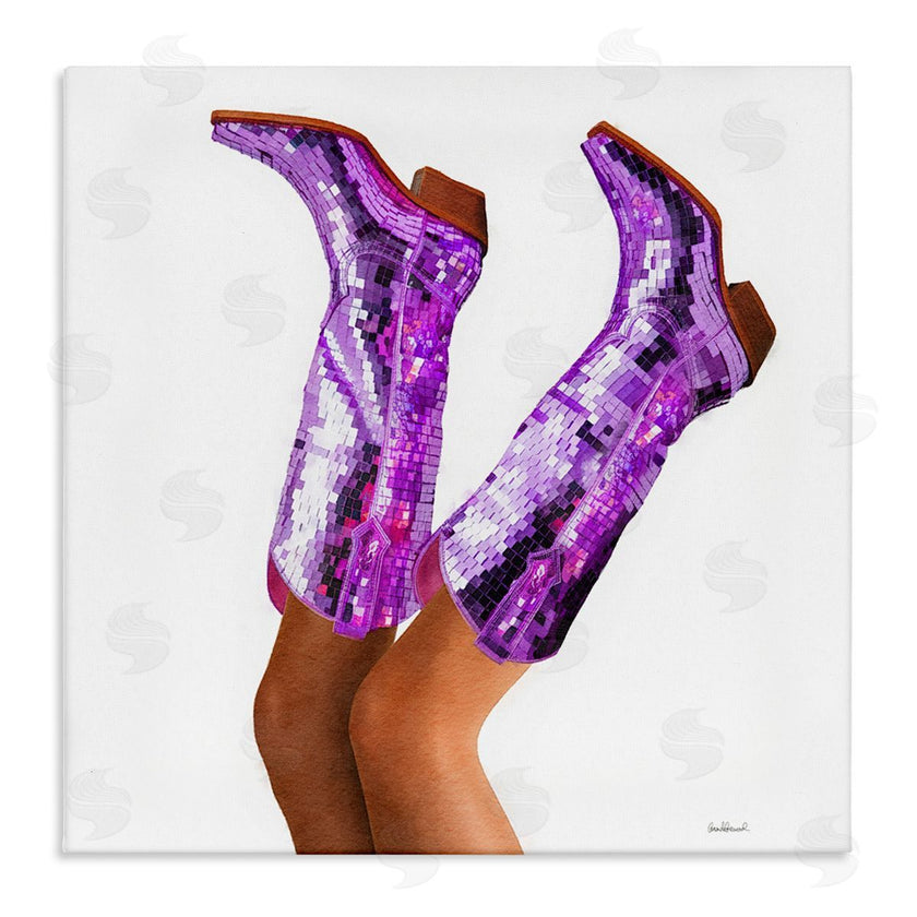 Amanda Greenwood | Purple Glam Cowgirl Boots