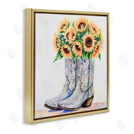 Amanda Greenwood | Sunflower Filled Cowgirl Boots