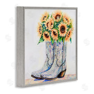 Amanda Greenwood | Sunflower Filled Cowgirl Boots