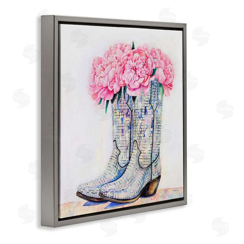 Amanda Greenwood | Floral Shimmering Cowgirl Boot