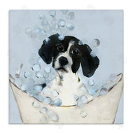 Sally Swatland | Black & White Puppy in Tub