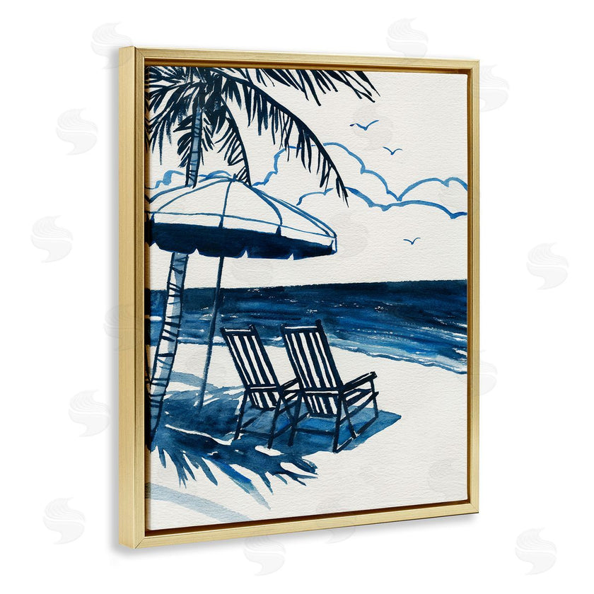 Carol Robinson | Blue Toned Tropical Beach Scene