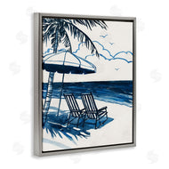 Carol Robinson | Blue Toned Tropical Beach Scene