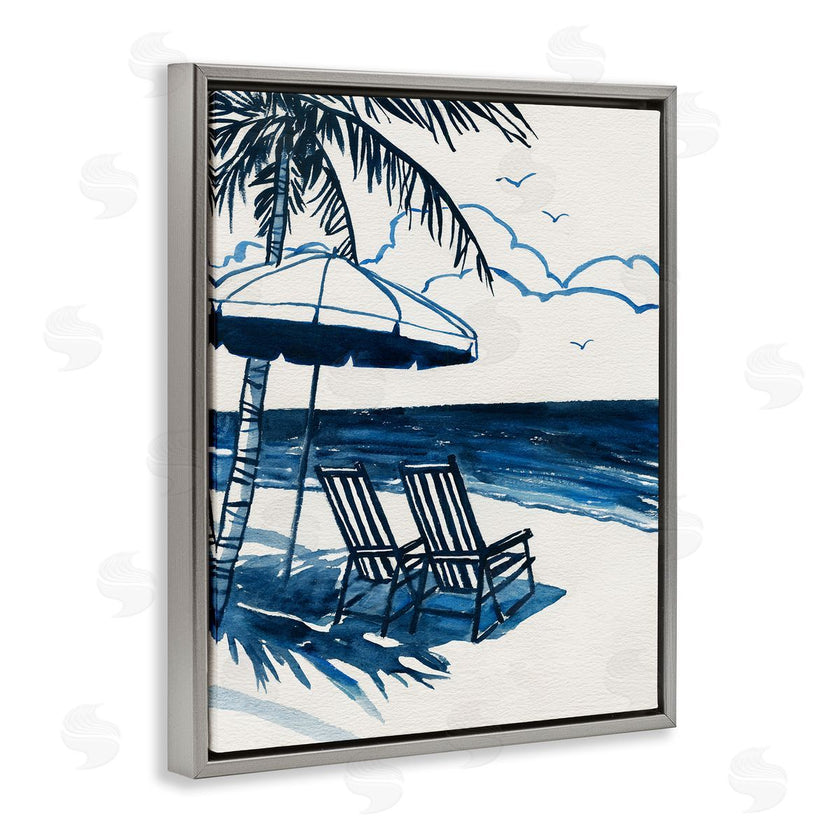 Carol Robinson | Blue Toned Tropical Beach Scene