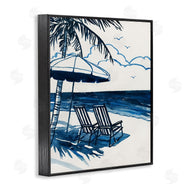 Carol Robinson | Blue Toned Tropical Beach Scene