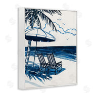 Carol Robinson | Blue Toned Tropical Beach Scene