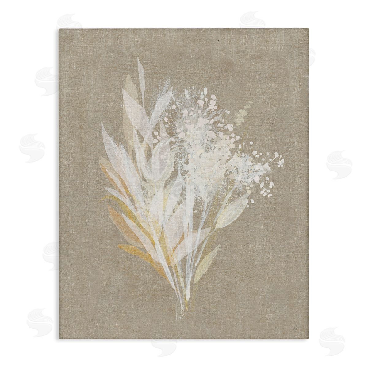 Natural Herb Impression Canvas Wall Art, Home Decor by Susan Jill