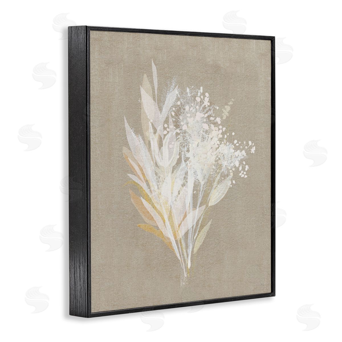 Natural Herb Impression Black Frame Print Wall Art, Home Decor by Susan Jill