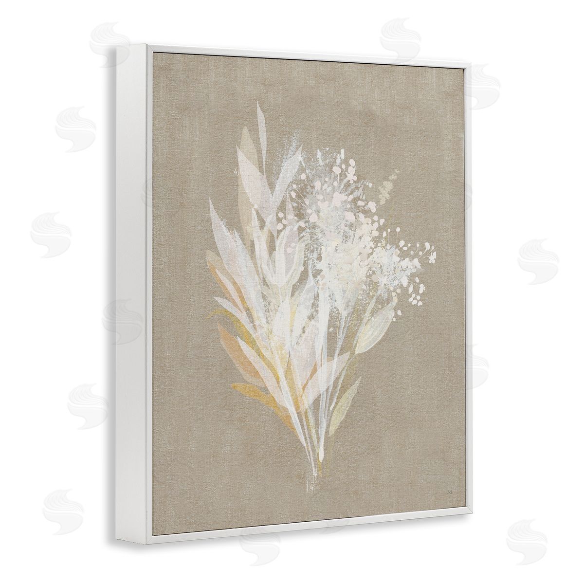 Natural Herb Impression White Frame Print Wall Art, Home Decor by Susan Jill