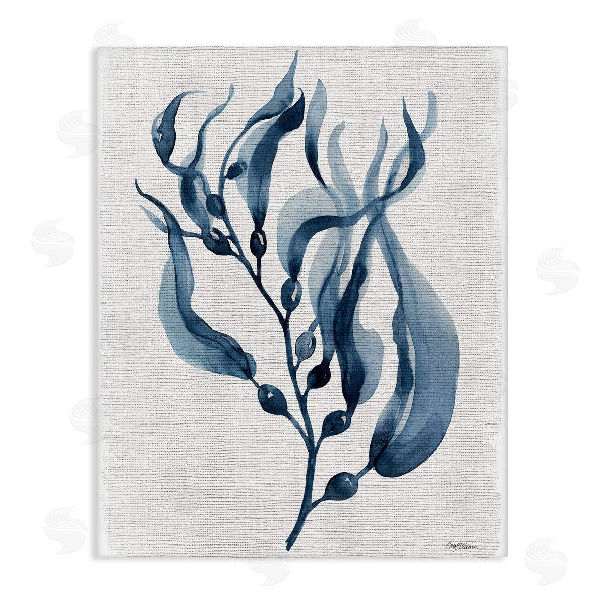 Delicate Waving Herb Leaves Canvas Wall Art, Home Decor by Carol Robinson