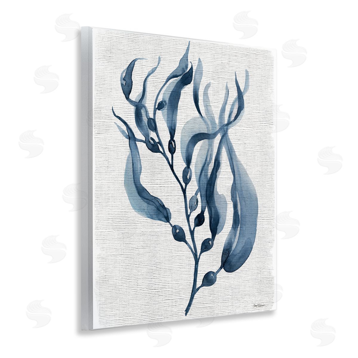 Delicate Waving Herb Leaves Wood Plaque Wall Art, Home Decor by Carol Robinson