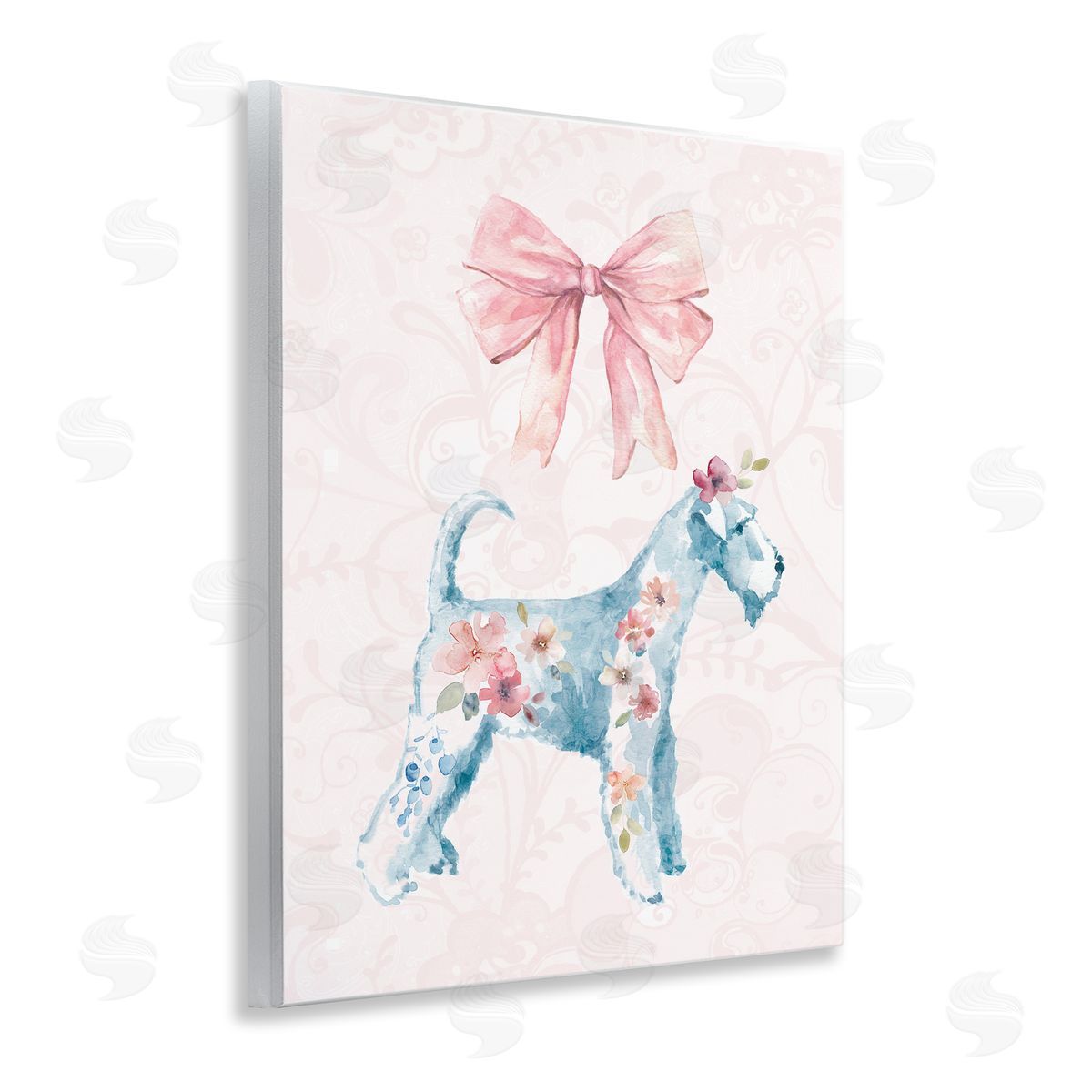 Pastel Dog Glam Details Wood Plaque Wall Art, Home Decor by Carol Robinson