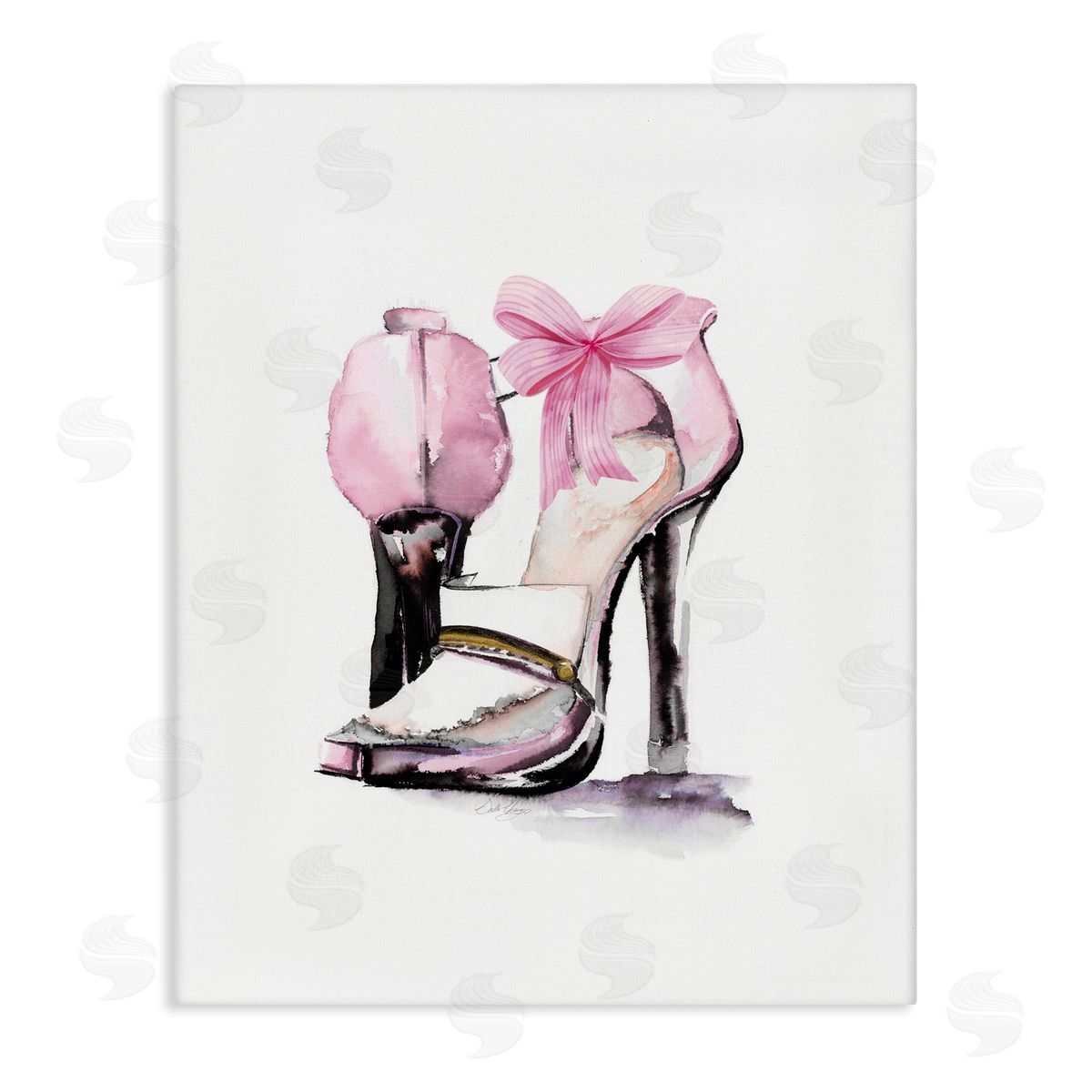 Pastel Pink Luxe Heels Canvas Wall Art, Home Decor by Stella Chang
