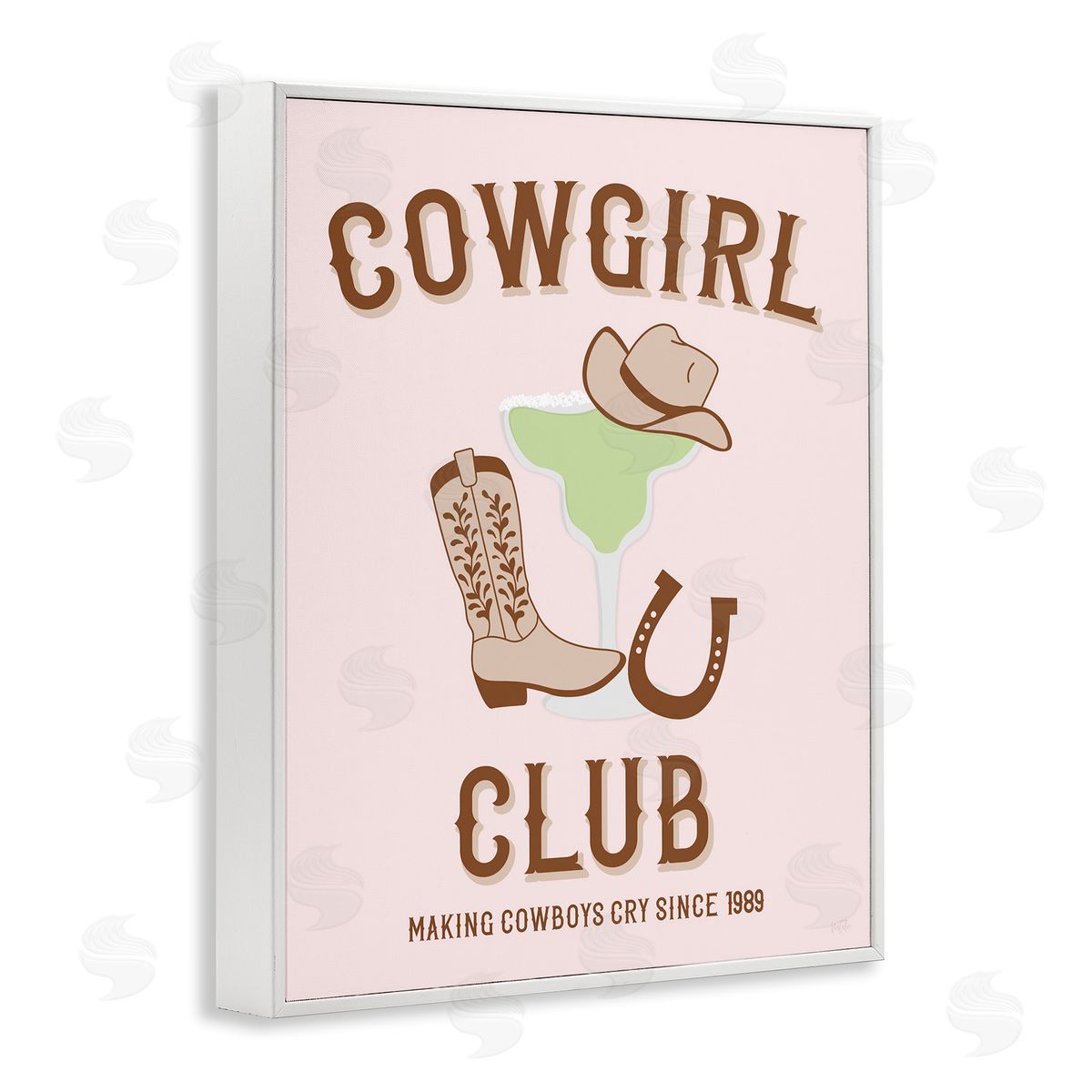 Cowgirl Club Accessories White Frame Print Wall Art, Home Decor by Natalie Carpentieri