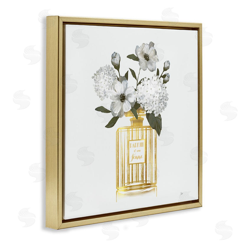 Nan | Gold Bottle with Flowers