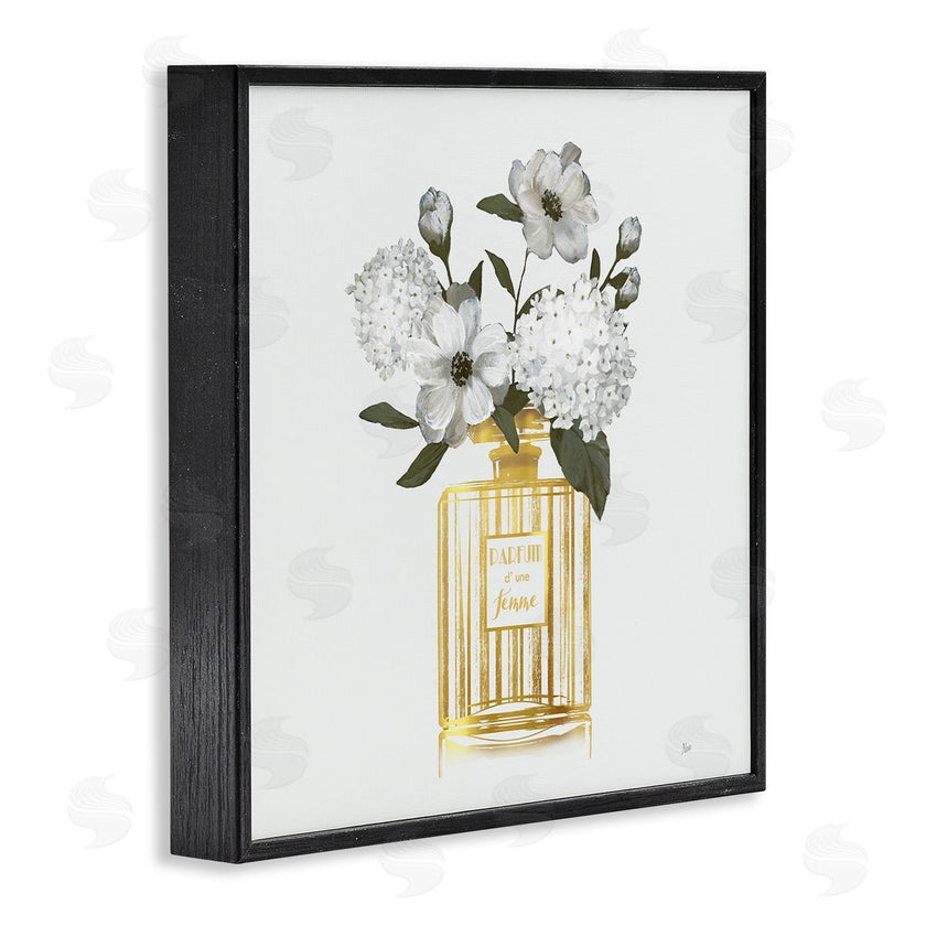 Nan | Gold Bottle with Flowers