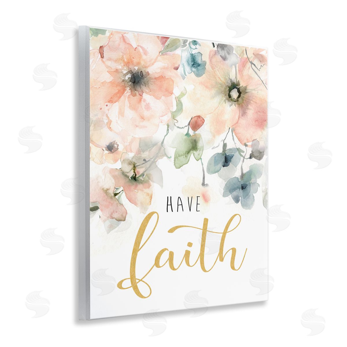 Have Faith on Florals Wood Plaque Wall Art, Home Decor by Carol Robinson