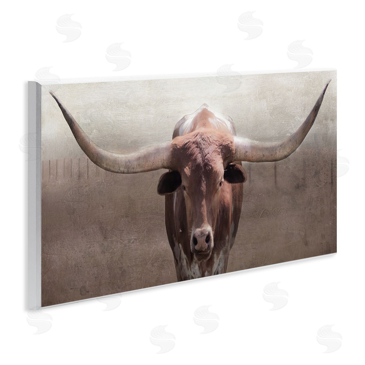 Rustic Western Longhorn Wood Plaque Wall Art, Home Decor by Carol Robinson