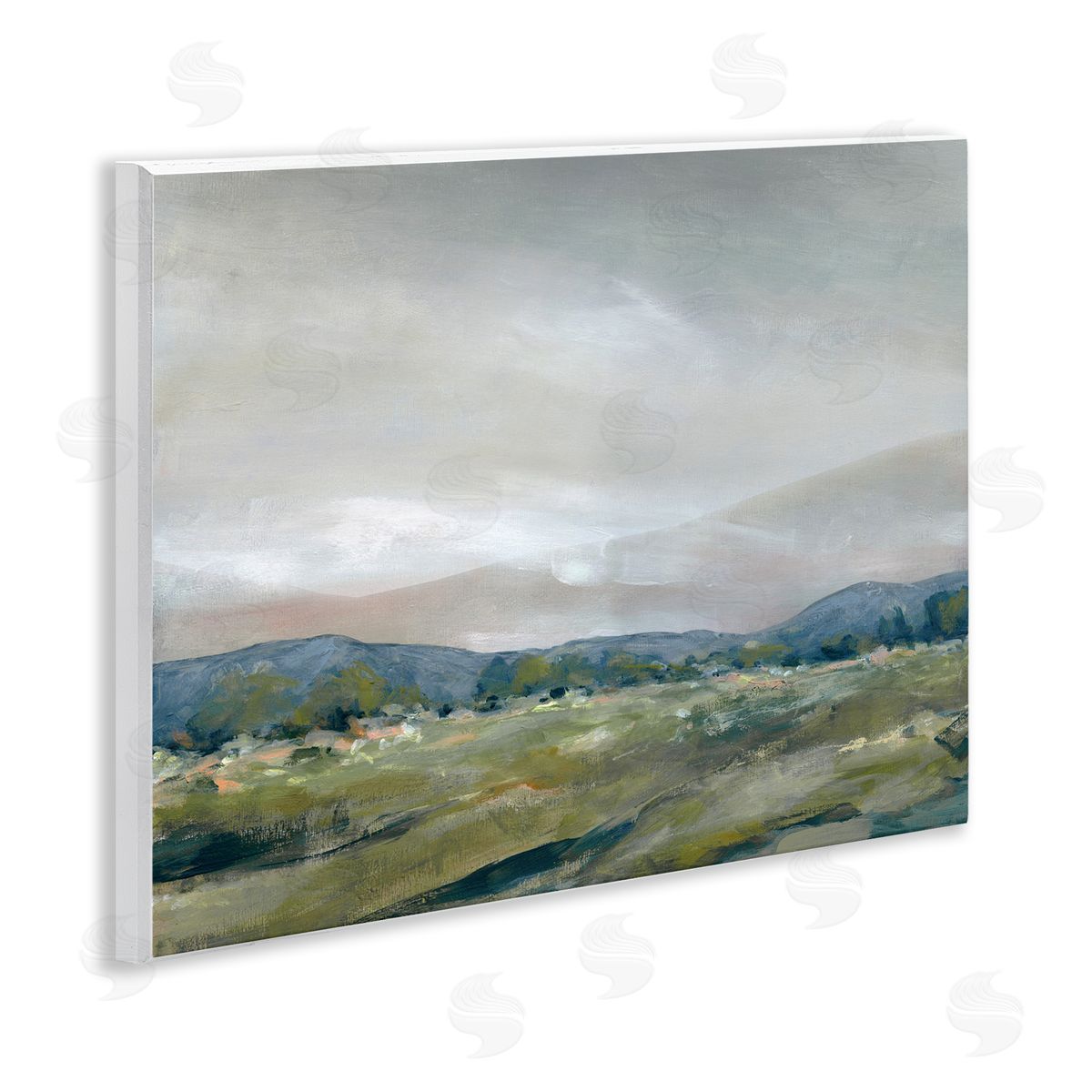 Foggy Morning Mountains Wood Plaque Wall Art, Home Decor by Carol Robinson