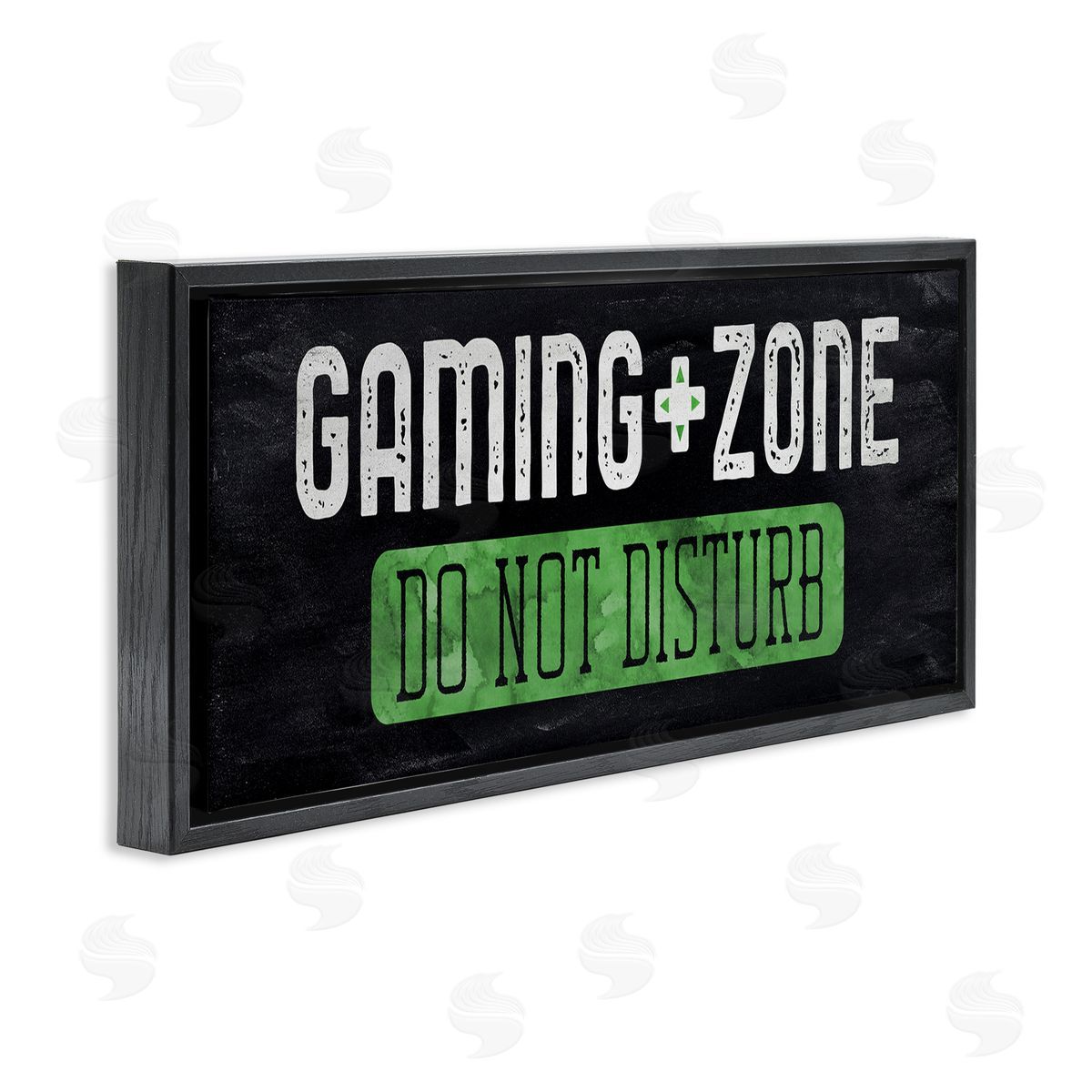 Do Not Disturb Gaming Zone Black Floating Frame Canvas Wall Art, Home Decor by CAD Designs