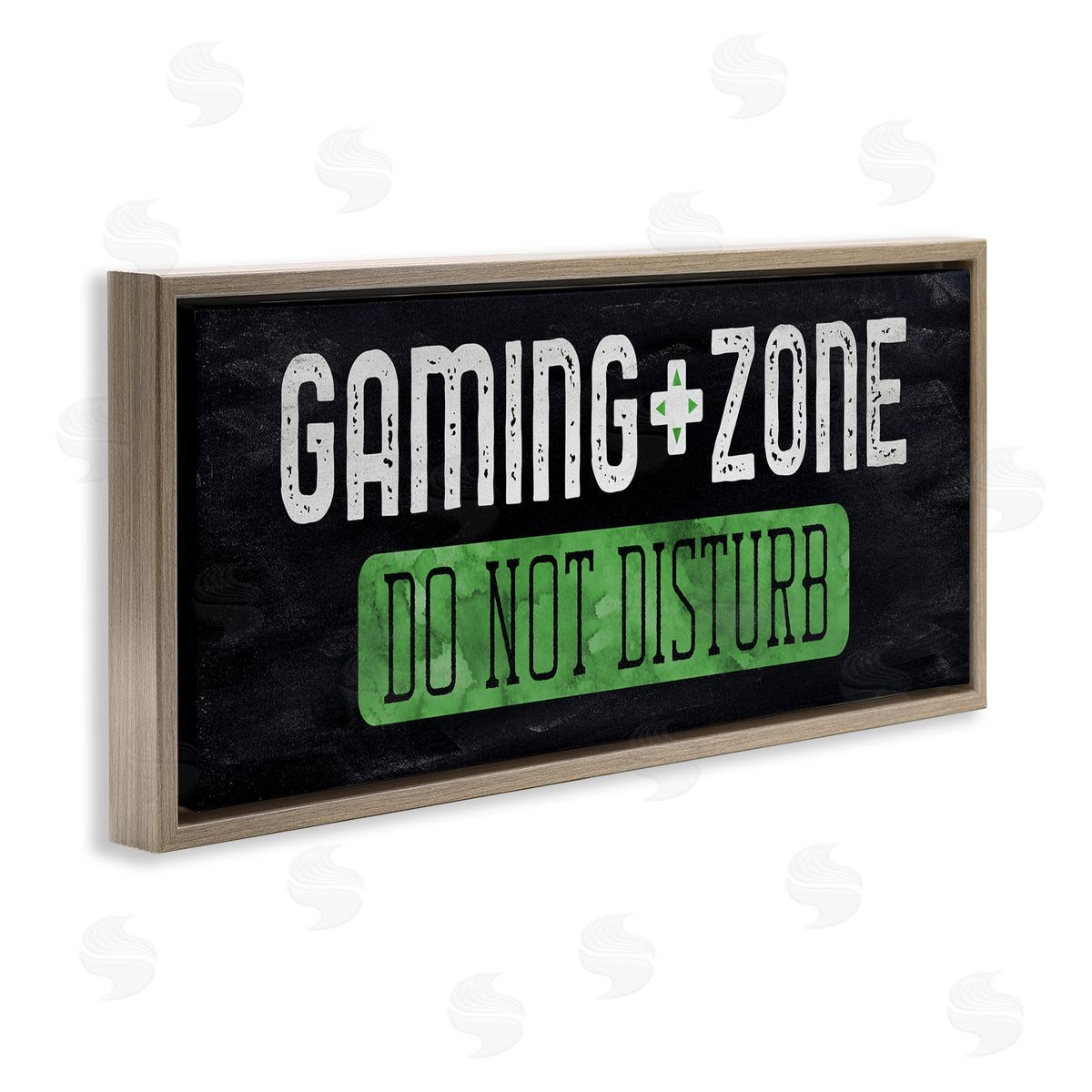 Do Not Disturb Gaming Zone Brown Floating Frame Canvas Wall Art, Home Decor by CAD Designs