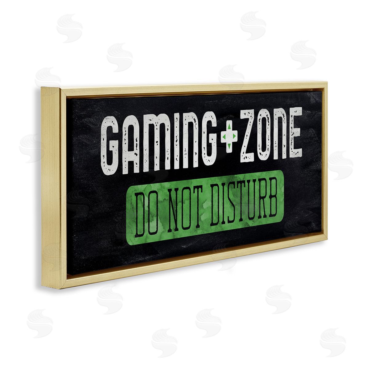 Do Not Disturb Gaming Zone Gold Floating Frame Canvas Wall Art, Home Decor by CAD Designs